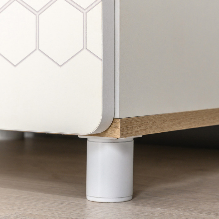 Эйп 13.334 Шкаф для одежды, цвет белый/дуб белый, ШхГхВ 85х51,1х183,8 см., универсальная сборка