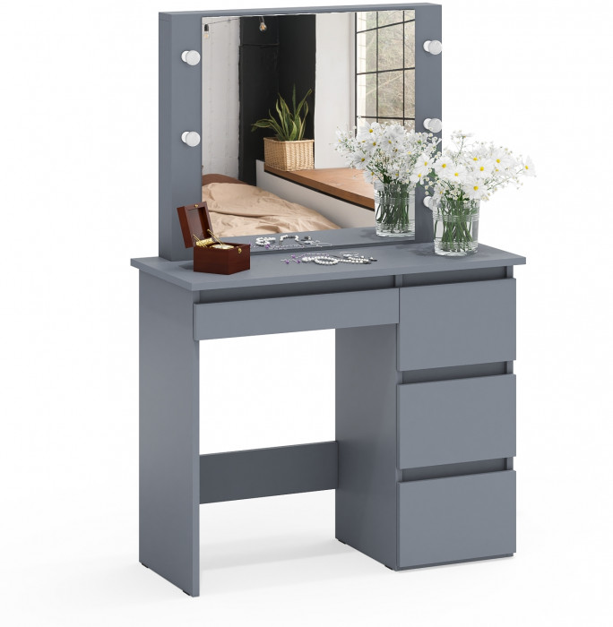 Стол косметический с подсветкой Сура, графит