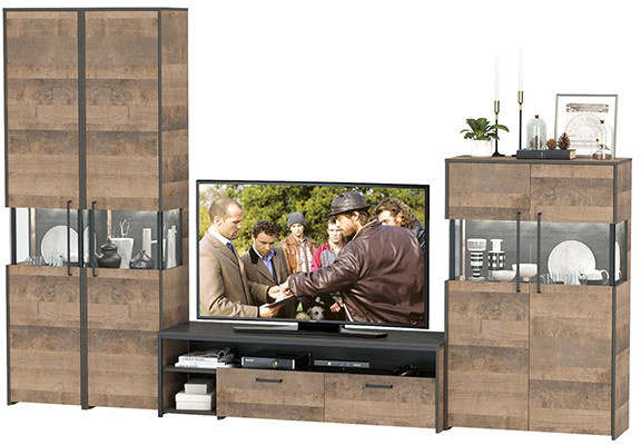 Трувор Гостиная 040, дуб гранж песочный/интра