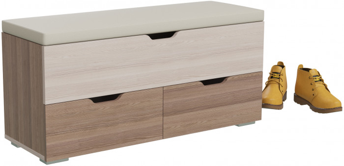 Диван 2-4201Тяс.темсв Флинт, ясень шимо тёмный/ясень шимо светлый