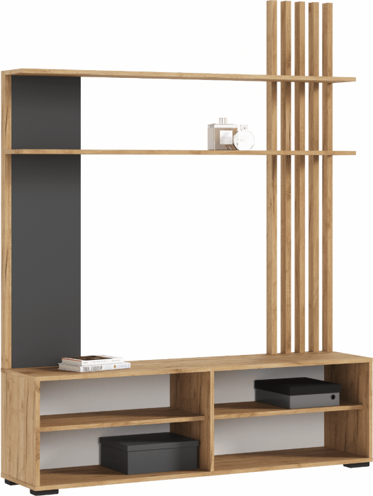 Модульная гостиная Роджина (Крафт белый, Графит)