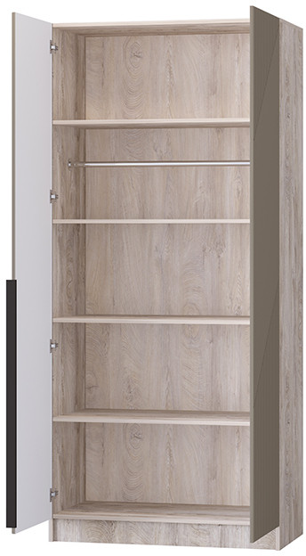 Шкаф Авис 1,0, Дуб эндгрейн/Крема