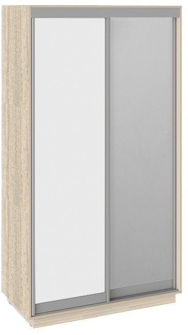 Румер СШК 1.140.70-11.13 Шкаф-купе 2-х дверный (1400x600x2200) (Дуб Сонома, Белый снег/Зеркало)