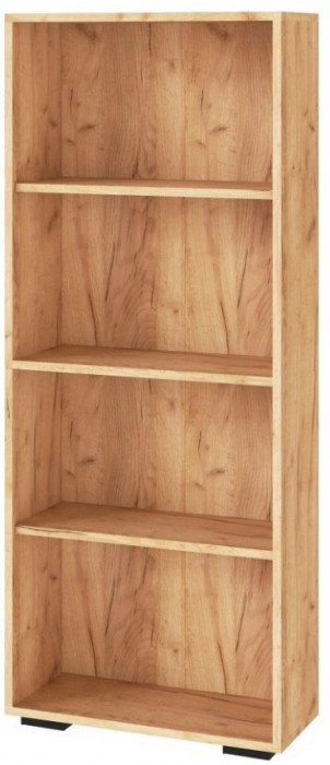 Квартет-13 Стеллаж дуб крафт золотой/графит серый